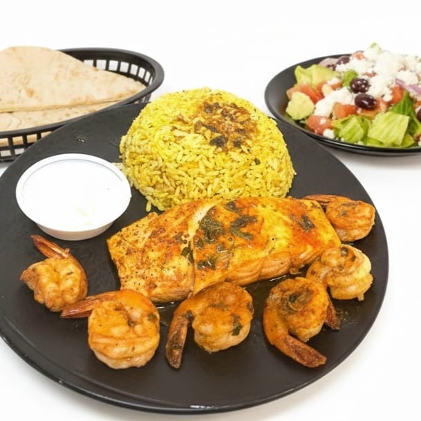 Salmon & Shrimp Platter.