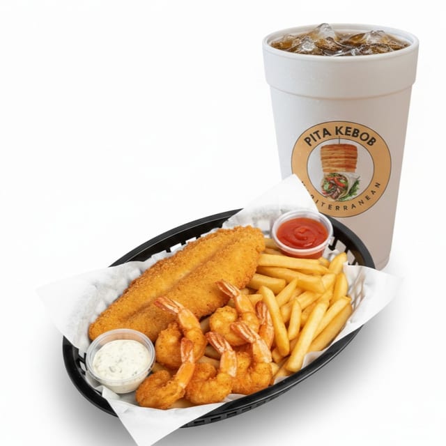 Fried Seafood Lunch Combo.